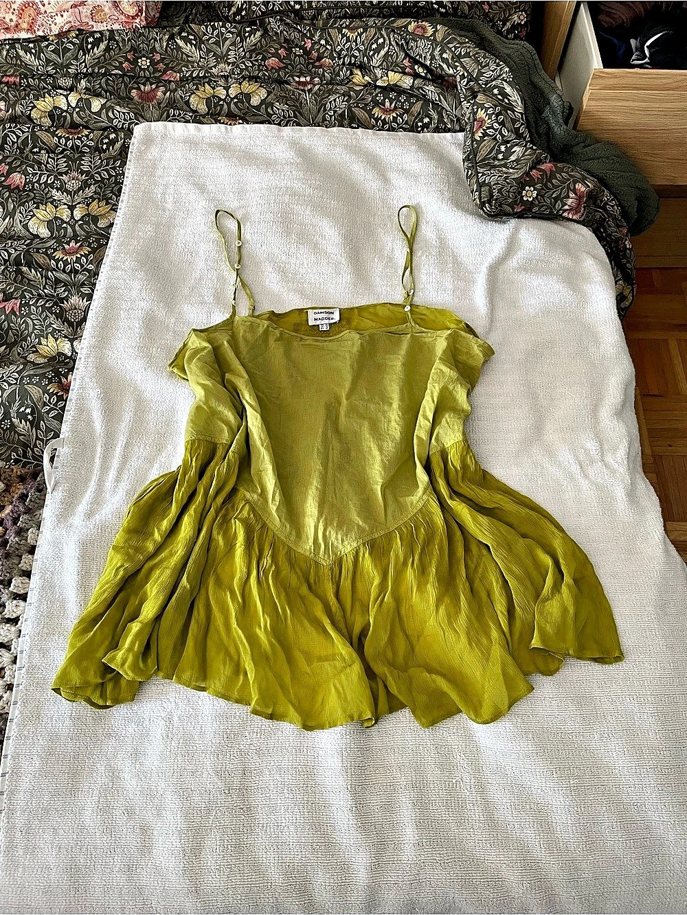 Damson Madder Mirella Cami Green Blouse XL